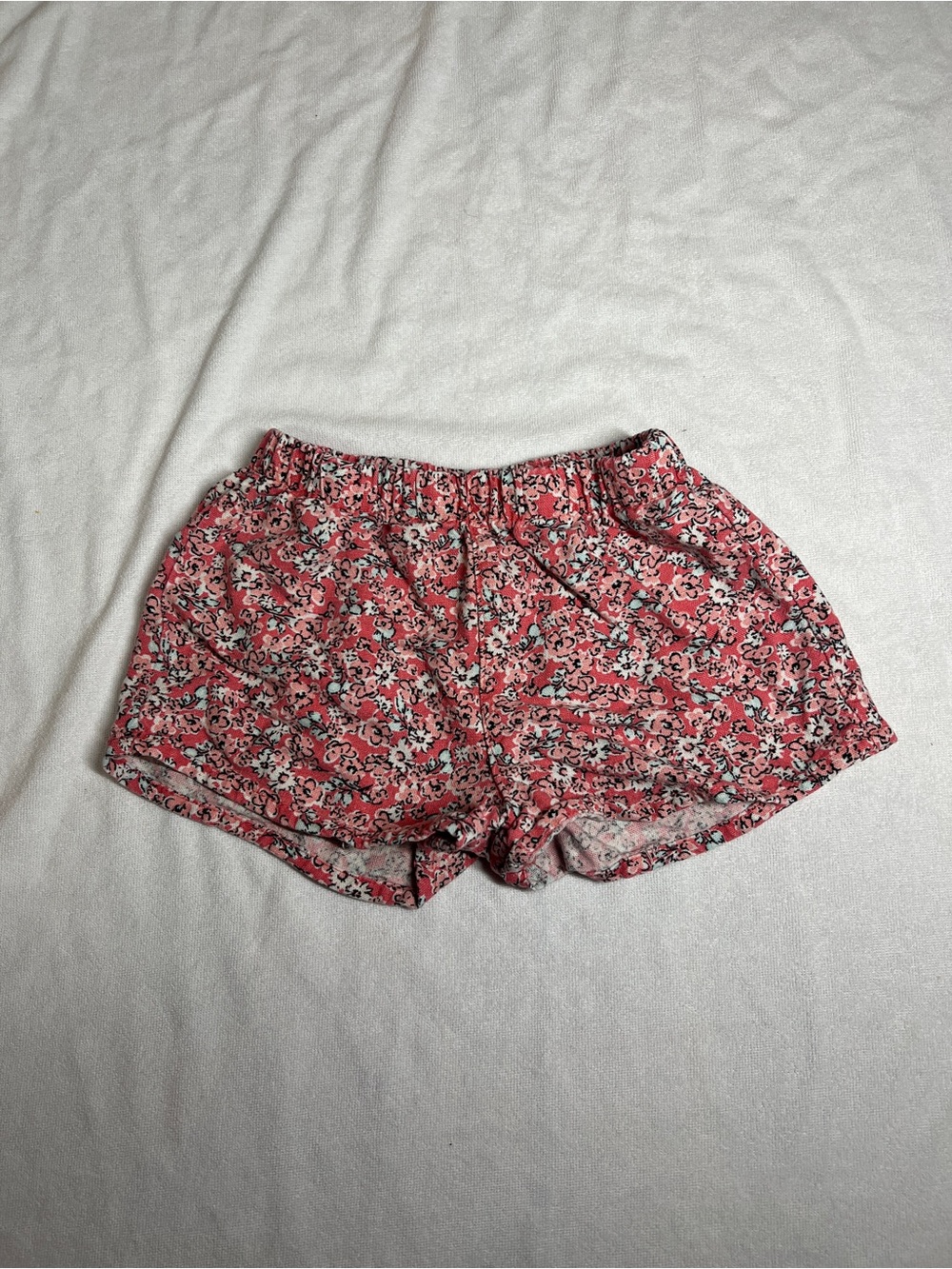 Vince Camuto Girls Pink Floral Print Shorts Pull On Size 24 Months